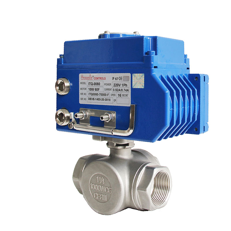 【i-Tork】電動三通絲口球閥